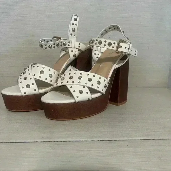 Pazzle Studded Chunky Heels - Picture 2 of 12